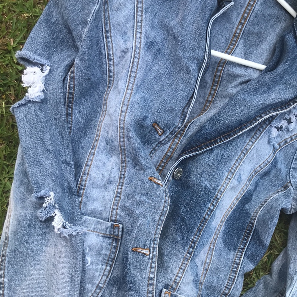 Distressed Jean Jacket - Picture 2 of 6